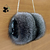 Аксессуары handmade. Livemaster - original item Fur clutch - bag from fur of a silver Fox. Stylish ladies accessory-11. Handmade.