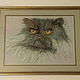 Вышитая картина "Персидский кот" В багете. Картины. Галерея ручной вышивки (trefilova). Интернет-магазин Ярмарка Мастеров.  Фото №2