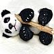 Cute, funny Panda bear named 'Bamboo'. Stuffed Toys. zubarevairina. My Livemaster. Фото №4