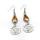 Eco earrings Shell from Portuguese oak manual Br0102w, Earrings, Moscow,  Фото №1