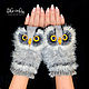 Order Grey Owl Mitts. 2sovy. Livemaster. . Mitts Фото №3