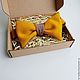 Double-sided bow tie "Honey and cinnamon", Ties, Moscow,  Фото №1