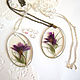 Transparent Pendant Purple Flower Delphinium Botany Eco Decoration. Pendants. WonderLand. My Livemaster. Фото №6