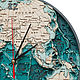  Часы Восточной полушарии (многослойные). Именные сувениры. WoodenMap. Ярмарка Мастеров.  Фото №4