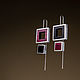 Серьги Hi-Tech | Асимметричные, квадратные серьги | Серьги из дерева, Серьги-продевки, Тверь,  Фото №1