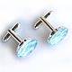 Cufflinks with hand painted blue color. Cuff Links. fiorellino. My Livemaster. Фото №4
