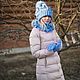 A set of winter Merino 'Gentle cloud'. Headwear Sets. Olga Lado. My Livemaster. Фото №6