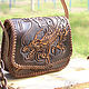 Women's leather handbag with furious dragon. Classic Bag. schwanzchen. My Livemaster. Фото №6