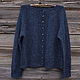 Order Blue woolen jacket 'Heather' Irish yarn. SolarisArtis. Livemaster. . Cardigans Фото №3