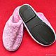 Sheepskin slippers pink closed cape. Slippers. Warm gift. Online shopping on My Livemaster.  Фото №2