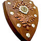 Elk horn on a medallion, solid oak, handmade. Panels. Unique items made of wood, handmade. My Livemaster. Фото №6
