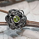 Silver ring 'Swallows' with natural chrysolite. Ring. Unusual Gemstone Jewelry. My Livemaster. Фото №4