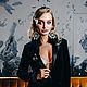 Серьги"Black Swan"с серыми сапфирами. Серьги классические. Oksana Prince. Ярмарка Мастеров.  Фото №4