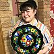 Поднос в стиле урало- сибирской росписи. Подносы. Сувениры, подарки - ручная роспись. Интернет-магазин Ярмарка Мастеров.  Фото №2