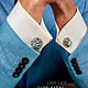 Cufflinks: Rafael. color: Mint. Cufflinks for men. Men's jewelry, Cuff Links, Krasnodar,  Фото №1