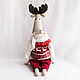 A moose with a change of clothes 55cm. Stuffed Toys. handsewingtoys. My Livemaster. Фото №5