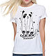 Cotton T-shirt 'Panda Made Of Twigs', T-shirts, Moscow,  Фото №1