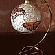 Glass ball with Butterfly painting. Christmas decorations. ArtAnett_vitrage (Anna). My Livemaster. Фото №5