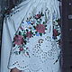  Льняное платье "БУКЕТЫ В РЕШЕТЕ". Платья. эксклюзивная одежда с вышивкой (mirinna). Ярмарка Мастеров.  Фото №6