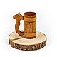 Order Wooden mug with carved handle 'lion' 0,7 l. Beer mug. SiberianBirchBark (lukoshko70). Livemaster. . Mugs and cups Фото №3