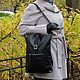 Order  Bag-backpack leather women's black Avery Mod SR34-711. Natalia Kalinovskaya. Livemaster. . Backpacks Фото №3