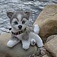 Soft toys: a Husky puppy. Stuffed Toys. Felt toys (rushanatim). My Livemaster. Фото №6