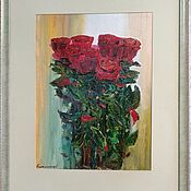 Картины и панно handmade. Livemaster - original item Red roses. Handmade.