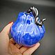 Синяя керамическая тыква-груша. Статуэтки. Shalfei ceramics. Интернет-магазин Ярмарка Мастеров.  Фото №2