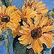 Oil painting on canvas 'Sunflowers'. Pictures. Dubrovina_ART. Online shopping on My Livemaster.  Фото №2