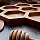 Менажница "Соты". Менажницы. Topwoodencrafts. Интернет-магазин Ярмарка Мастеров.  Фото №2
