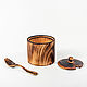 Order Wooden cedar sugar bowl with spoon for honey, salt, spices K56. ART OF SIBERIA. Livemaster. . Sugar Bowls Фото №3