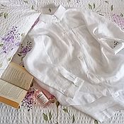 Винтаж: Белое платье хлопок с вышивкой на подкладке