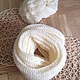 Вязаный снуд в два оборота цвета ванильного пломбира. Снуды. CottonWool by Natalia Terekhova. Ярмарка Мастеров.  Фото №4