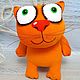 Plush soft toy ginger cat fat, moveable frame seal. Stuffed Toys. Dingus! Funny cats and other toys. Online shopping on My Livemaster.  Фото №2