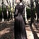 Черное льняное платье в пол в средневековом стиле. Платья. Drawzdova. Ярмарка Мастеров.  Фото №6