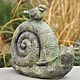 Snail Figurine with a Bird Concrete Antique Style for Garden, Figurines, Azov,  Фото №1