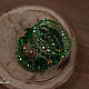 Order Multi-row bracelet on memory wire made of lampwork beads green. BijouSiberia. Livemaster. . Bead bracelet Фото №3