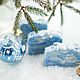 Natural soap from scratch Blue frost winter new year blue. Soap. soapy fun. My Livemaster. Фото №4