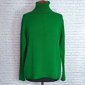Одежда handmade. Livemaster - original item 100% cashmere sweater bright green order. Handmade.
