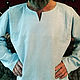 Рубаха мужская льняная, энергосберегающий крой, Рубашки мужские, Санкт-Петербург,  Фото №1