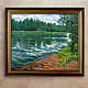Landscape with ducks in oil paints | Classical painting. Pictures. pirogov-maxim. Online shopping on My Livemaster.  Фото №2