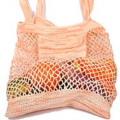 Сумки и аксессуары handmade. Livemaster - original item Hand-knitted 100% linen string bag. Handmade.