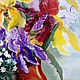 Oil painting Irises and yaskolka. Decorated. Pictures. Paint with Love (lotmarket). My Livemaster. Фото №4