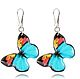 Bright blue earrings for your favorite 'Butterfly blue Morpho', Earrings, Moscow,  Фото №1