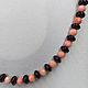 Coral Pink Beads necklace with Black Agate with Silver clasp. Beads2. Tatiana Jewelerstar. Online shopping on My Livemaster.  Фото №2