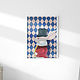 Постер "Кролик и синий аргайл", Картины, Владивосток,  Фото №1