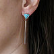 Long earrings howl 'Movement' earrings silver, blue. Earrings. Irina Moro. Online shopping on My Livemaster.  Фото №2