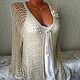 Jacket-cardigan-mesh 'Summer..'. Shirts-nets. hand knitting from Galina Akhmedova. Online shopping on My Livemaster.  Фото №2
