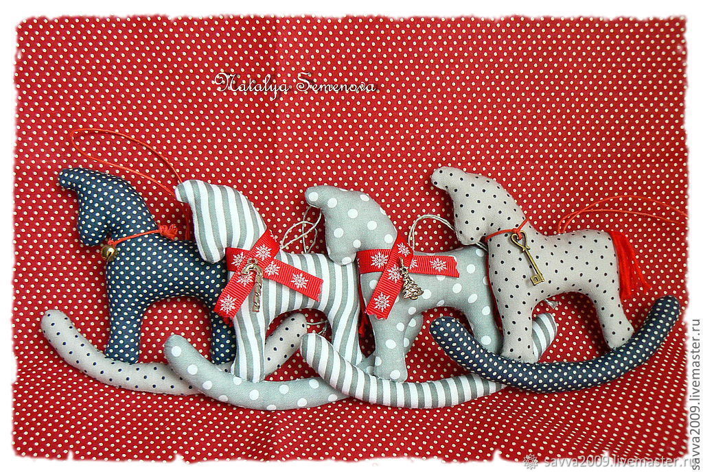 Horses Toys For The Christmas Tree Rocking Horse Polka Dots New Year 2023 Horse – Купить На Ярмарке Мастеров – 1H99Zcom | Christmas Decorations, Yaroslavl