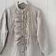 Boho blouse with ruffles made of 100% linen, Blouses, Tomsk,  Фото №1